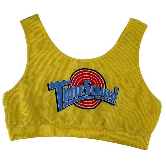 Space Jam Tune Squad Crop Top Size XXL Ribbed Retro Scoop Neck Tank Throwback - Picture 1 of 5